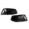 2PCS Front Bumper Fog Light Cover Grill Grille Fit Audi A6 C8 2019-2023