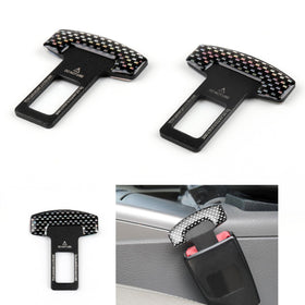 Universal Carbon Fiber Seat Belt Buckle Clip Set