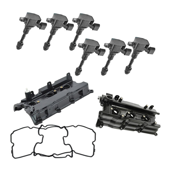 2002-2006 Nissan Altima V6 3.5L Engine Valve Covers Gaskets+Ignition Coil UF-349 132648J102 Generic