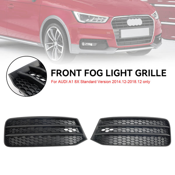 2015-2018 Audi A1 8X  2PCS Front Bumper Fog Light Cover Grill Grille 8XA807681B 8XA807682B Generic