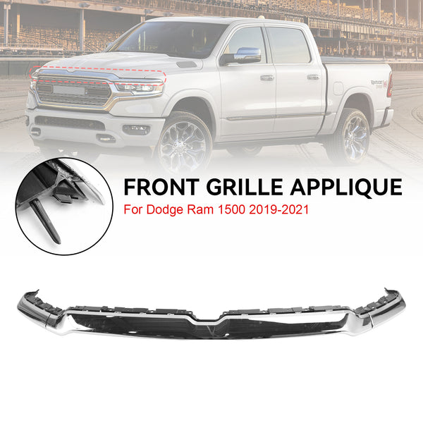 2019-2021 Dodge Ram 1500 Grill Grille Applique Upper Trim 6BT13SZ0AJ 6BT13SZ0AI Generic