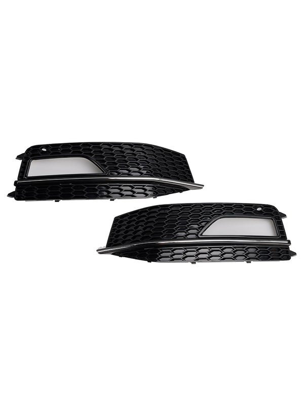 2013-2015 AUDI A4 S-line S4 2PCS Bumper Fog Light Lamp Cover Grille 8K0 807 682M 8K0 807 681 L Generic