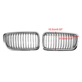 1994-2001 BMW 7 Series E38 2pcs Chrome Front Kidney Grill Grille 51138125811 51138125812 Generic