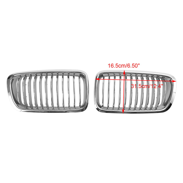 1994-2001 BMW 7 Series E38 2pcs Chrome Front Kidney Grill Grille 51138125811 51138125812 Generic