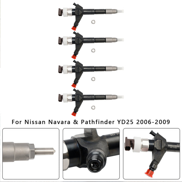 Nissan Navara D22 D40 Pathfinder Diesel 4Pcs Fuel Injector 095000-6250 16600-EB70A Generic