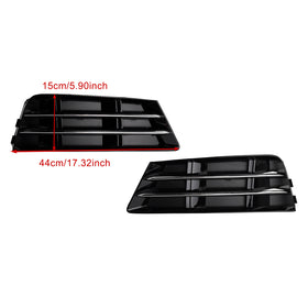 2016-2018 Audi A4 B9 Standard Version into RS4 Style 2PCS Front Fog Light Grille Lower Bumper Grill 8W0 807 681 R 8W0 807 682 R Generic