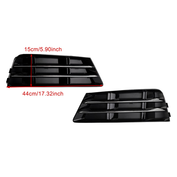 2016-2018 Audi A4 B9 Standard Version into RS4 Style 2PCS Front Fog Light Grille Lower Bumper Grill 8W0 807 681 R 8W0 807 682 R Generic