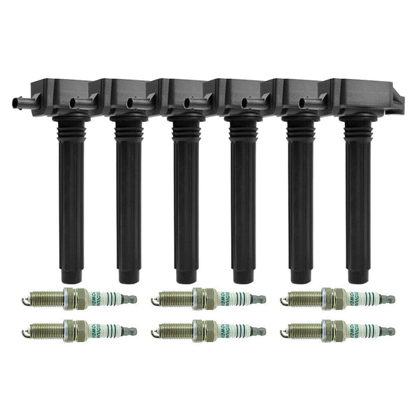 2011-2016 Jeep Grand Cherokee 3.6L V6 6PCS Ignition Coil+Spark Plug UF648 GN10616 36-8196 Generic