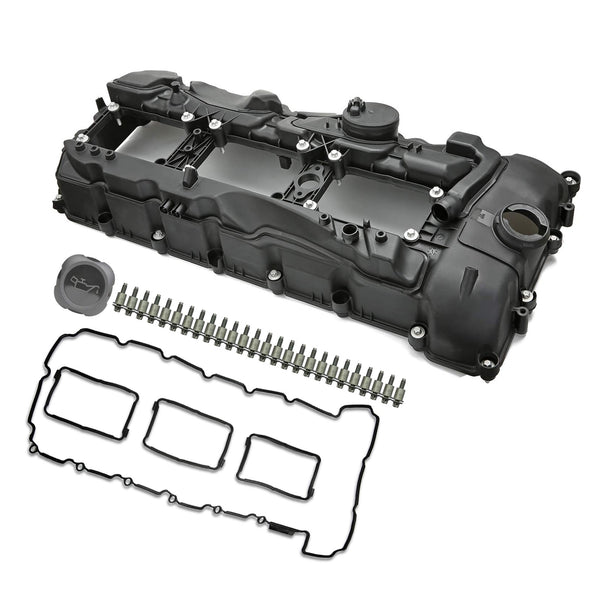 2015-2018 BMW F26 X4 M40i-265 kW (355 bhp) N55B30T0 3.0T N55B62 Engine Valve Cover w / Gasket+Cap 11127570292 E378-AS Generic