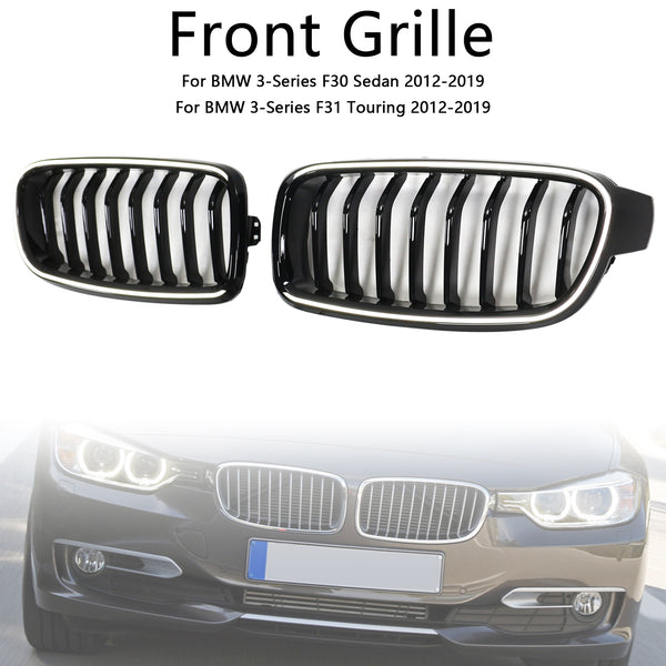 2012-2019 BMW 3 Series F30 F31 F35 Gloss Black Front Kidney Grille Grill 51137263481 Generic