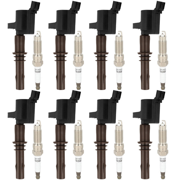 2008-2010 F-250 Super Duty V8 5.4L 8PCS Ignition Coils +Spark Plugs DG521 SP509 Generic