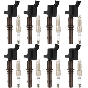 2008-2014 Lincoln Navigator V8 5.4L 8PCS Ignition Coils +Spark Plugs DG521 SP509 Generic