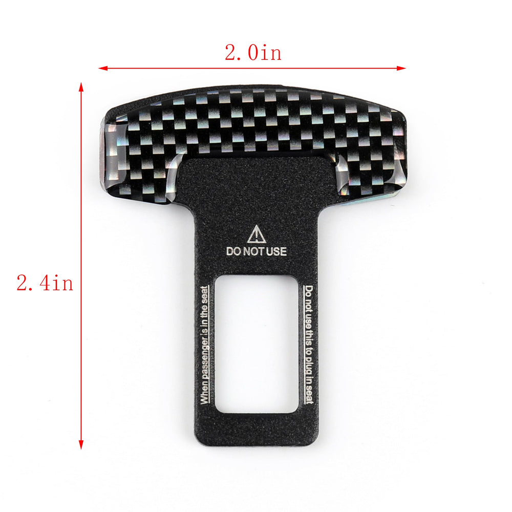 Universal carbon fibre seat belt buckle clip for cars