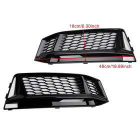 2016-2018 Audi S4 / A4 S-Line B9 2PCS Fog Light Cover Grille 8W0 807 681 K 8W0 807 682 K Generic
