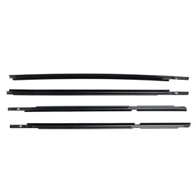 2005-2011 Toyota Yaris (NCP90, NCP91, KSP90, ZSP90) 4pcs Outer Door Glass Weatherstrip Moulding 68160-52110 68210-52110 Generic