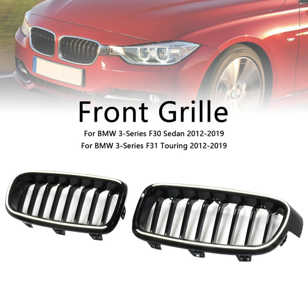 2012-2019 BMW 3 Series F30 F31 F35 Gloss Black Front Kidney Grille Grill 51137263481 Generic