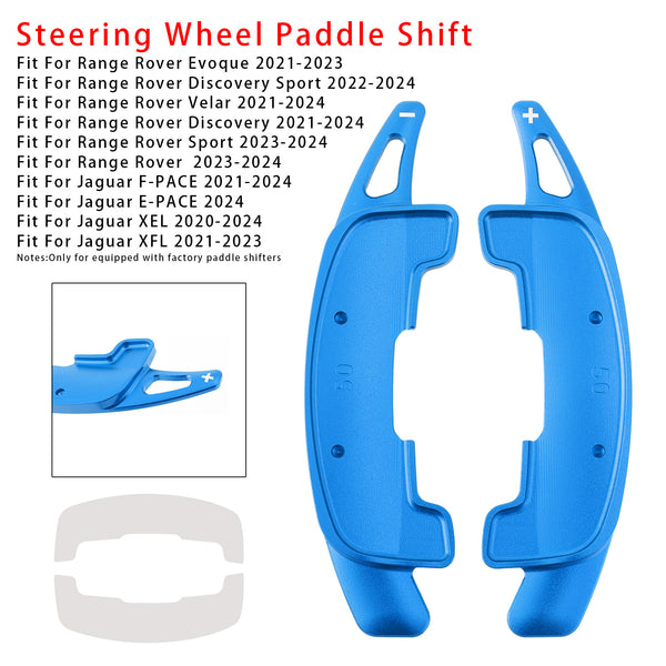 Steering Wheel Paddle Shifter Extension For Range Rover Jaguar Aluminium Blue