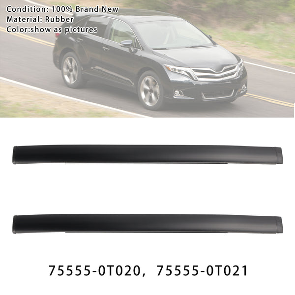 2009-2011 Toyota Venza Base 2PCS Roof Drip Molding Trim Left & Right Side Rubber 75556-0T020 75556-0T021 Generic