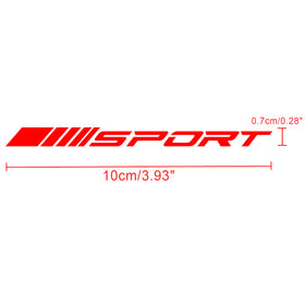4Pcs SPORT Style Car Rims Wheel Hub Racing Sticker Graphic Decal Strip Red Generic