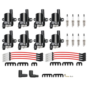 2001-2006 Chevy Silverado 2500 HD 6.0L 8Pack Ignition Coil+Spark Plug+Wires Set UF262 C1251 D585 5C1082 Generic
