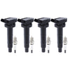 2005-2010 Scion TC L4 2.4L 4PCS Ignition Coil+Spark Plug UF333 UF494 C1330 90919-02244 Generic