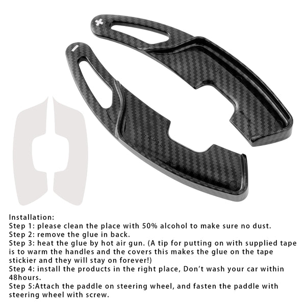 Carbon Look Steering Wheel Paddle Shifter Extension For Lexus RX NX