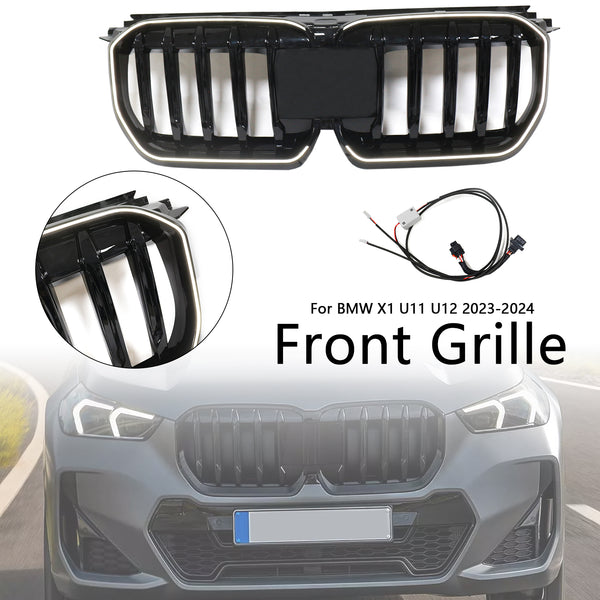 2023-2024 BMW X1 U11 U12 Gloss Black Front Bumper Kidney Grill Grille Generic