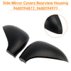 Side Mirror Covers Rearview Housing Matte Black for Peugeot 207 Hatchback