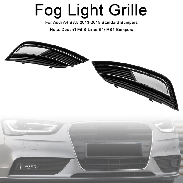 2013-2015 Audi A4 B8.5 S4 Style Fog Light Cover Grille 8K0807681K 8K0807682K Generic