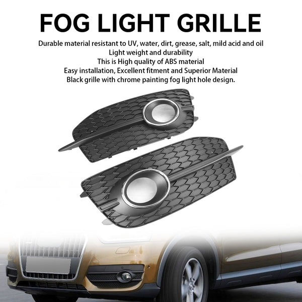 2012-2014 Audi Q3 S-LINE 2PCS Bumper Fog Light Grill 8U0807681DSP9 Generic