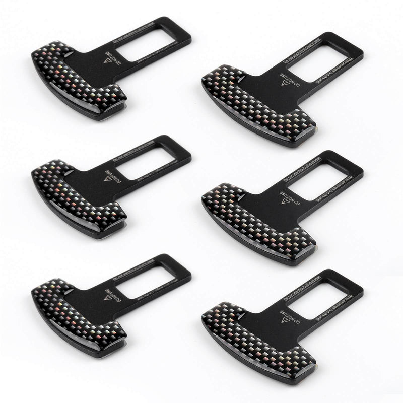 Carbon fibre aluminium alloy universal seat belt buckle clip