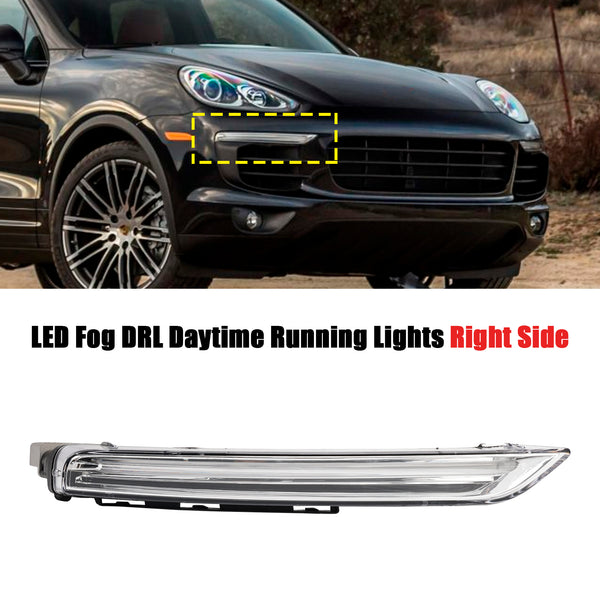 2015-2017 Porsche Cayenne 958 Pair LED Fog DRL Daytime Running Lights 95863118130 95863118230 Generic