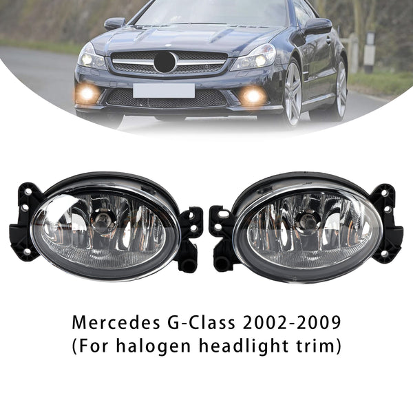 2005-2012 Mercedes SL-Class Pair Front Fog Light Lamps With Bulbs A1698201556 A1698201656 Generic