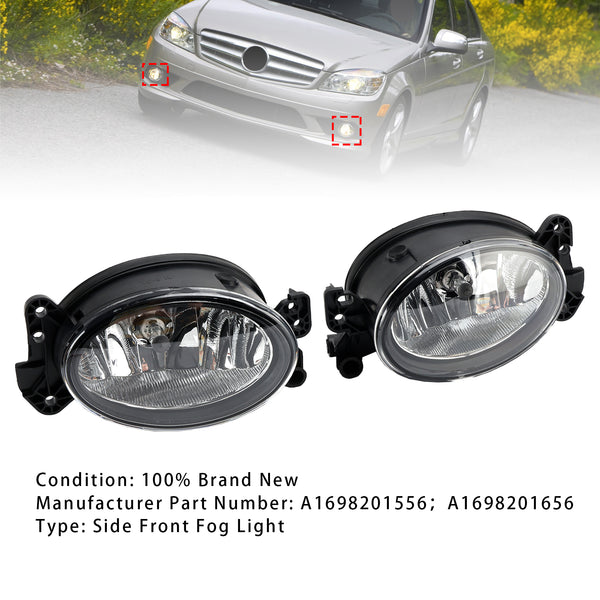 2005-2012 Mercedes SL-Class Pair Front Fog Light Lamps With Bulbs A1698201556 A1698201656 Generic