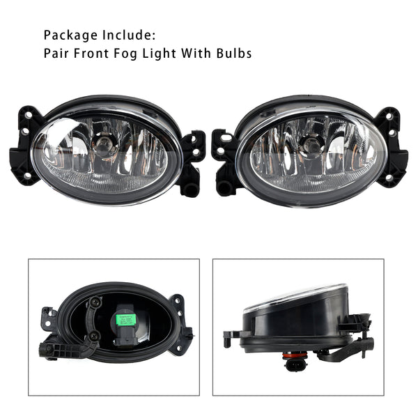 2005-2012 Mercedes SL-Class Pair Front Fog Light Lamps With Bulbs A1698201556 A1698201656 Generic