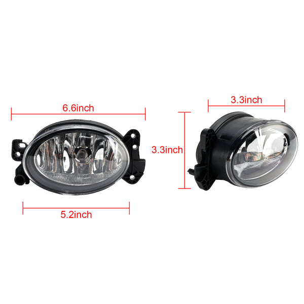2005-2012 Mercedes SL-Class Pair Front Fog Light Lamps With Bulbs A1698201556 A1698201656 Generic