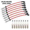 2007-2008 GMC Yukon 4.8L 5.3L 6.2L V8 8x Spark Plugs +Wires 10.5mm Set 19299585 41962 Generic