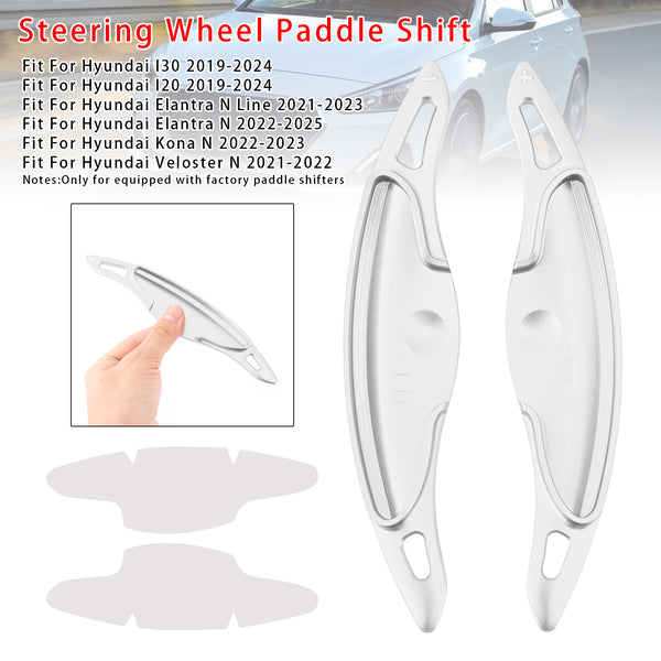 Steering Wheel Paddle Shifter Extension For Hyundai Elantra i30 Aluminium Blue