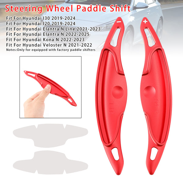 Steering Wheel Paddle Shifter Extension For Hyundai Elantra i30 Aluminium Blue
