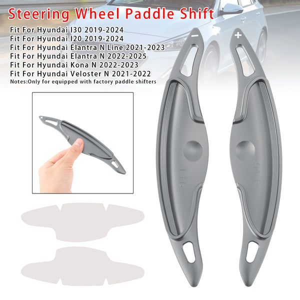 Steering Wheel Paddle Shifter Extension For Hyundai Elantra i30 Aluminium Blue