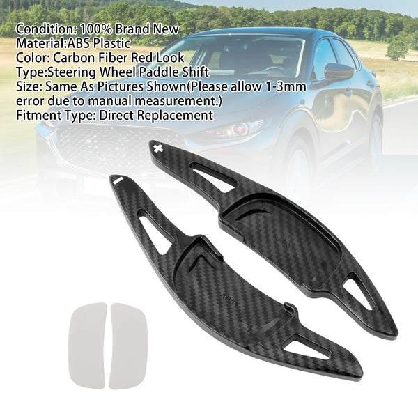 Carbon Look Steering Wheel Paddle Shifter Extension For Mazda 3 CX-30