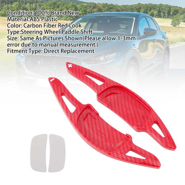 Carbon Look Steering Wheel Paddle Shifter Extension For Mazda 3 CX-30
