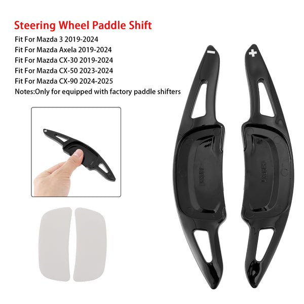 Carbon Look Steering Wheel Paddle Shifter Extension For Mazda 3 CX-30