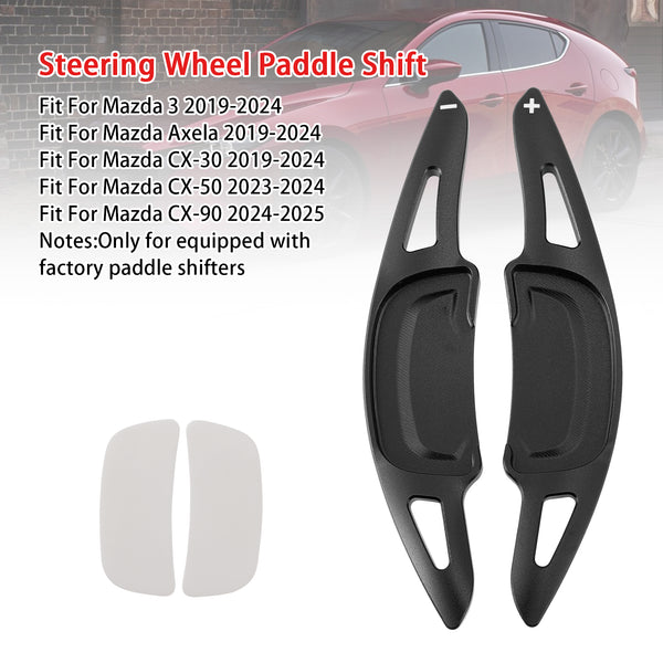 Carbon Look Steering Wheel Paddle Shifter Extension For Mazda 3 CX-30