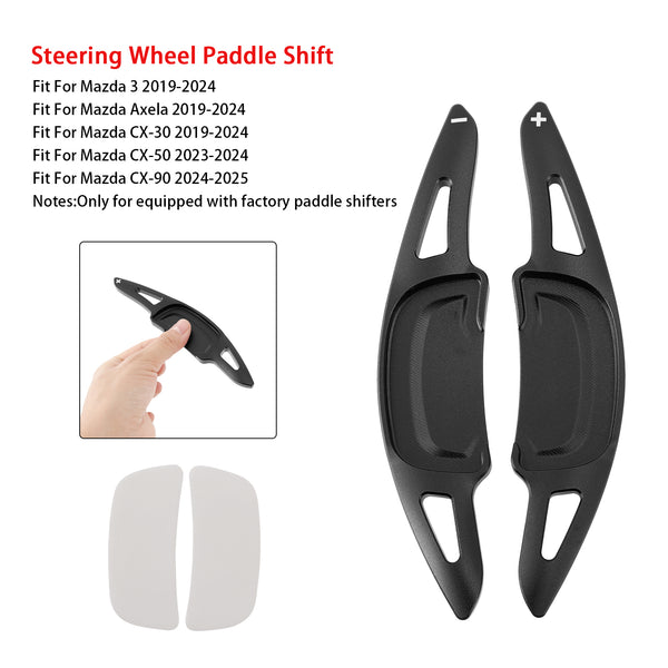 Carbon Look Steering Wheel Paddle Shifter Extension For Mazda 3 CX-30
