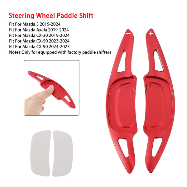 Carbon Look Steering Wheel Paddle Shifter Extension For Mazda 3 CX-30