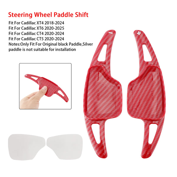 Carbon Look Steering Wheel Paddle Shifter Extension For Cadillac XT4