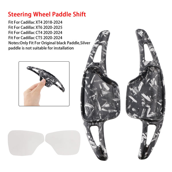 Carbon Look Steering Wheel Paddle Shifter Extension For Cadillac XT4