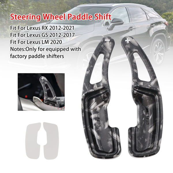Carbon Look Steering Wheel Paddle Shifter Extension For Lexus RX GX