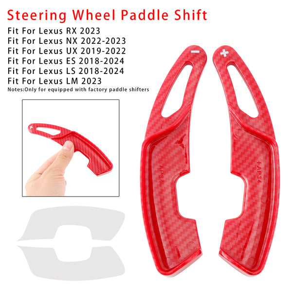Carbon Look Steering Wheel Paddle Shifter Extension For Lexus RX NX